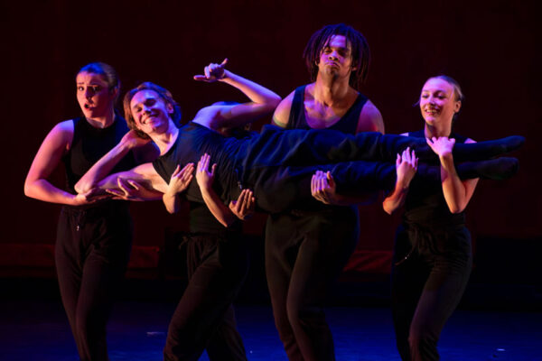 A group of students perform their dance